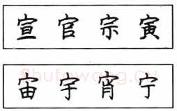 书法知识,钢笔楷书结体六十五法