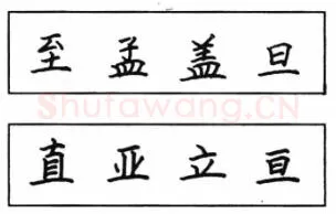 书法知识,钢笔楷书结体六十五法