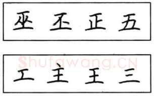书法知识,钢笔楷书结体六十五法(二)