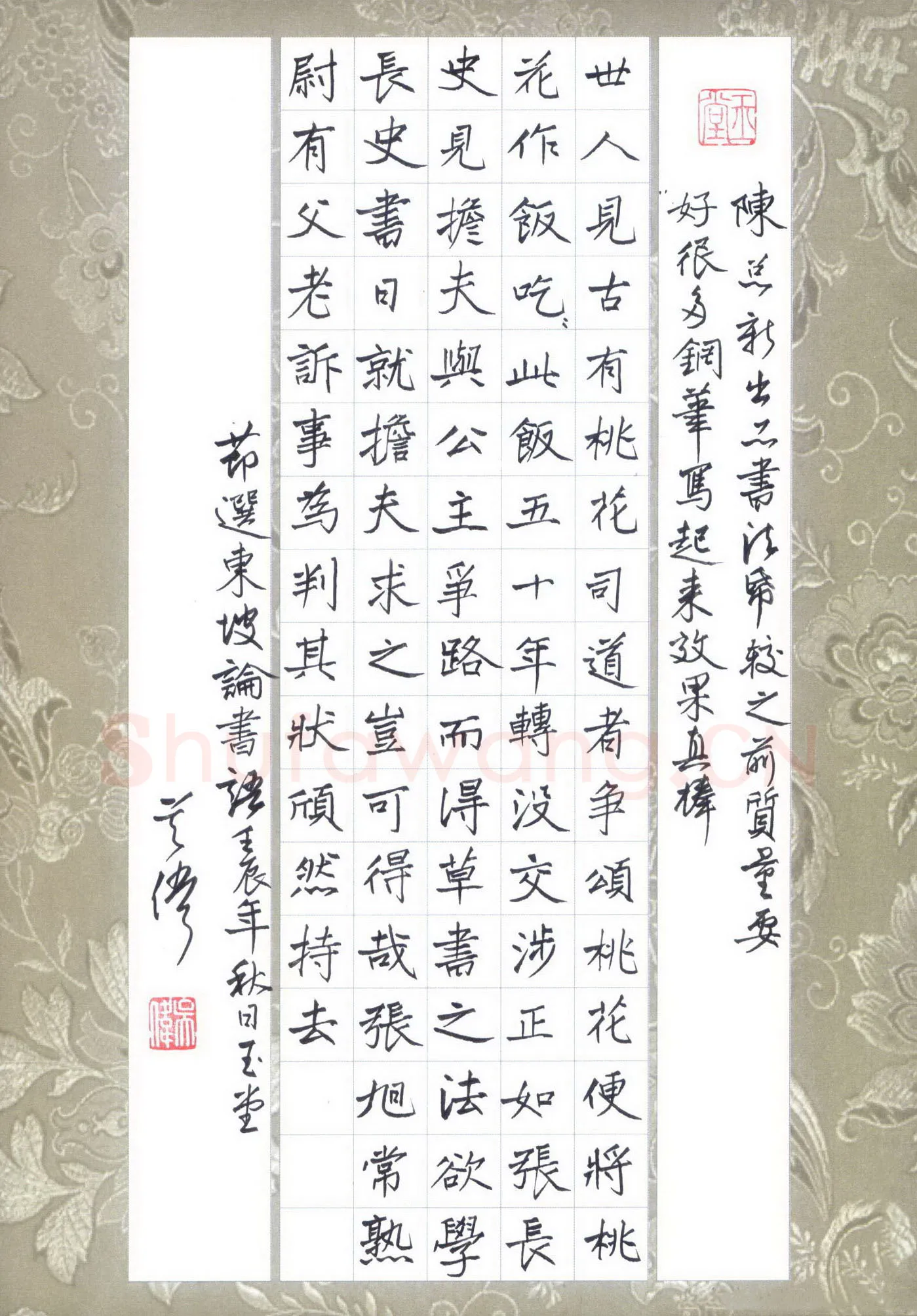 吴伟硬笔楷书节选东坡书论,吴伟硬笔书法作品