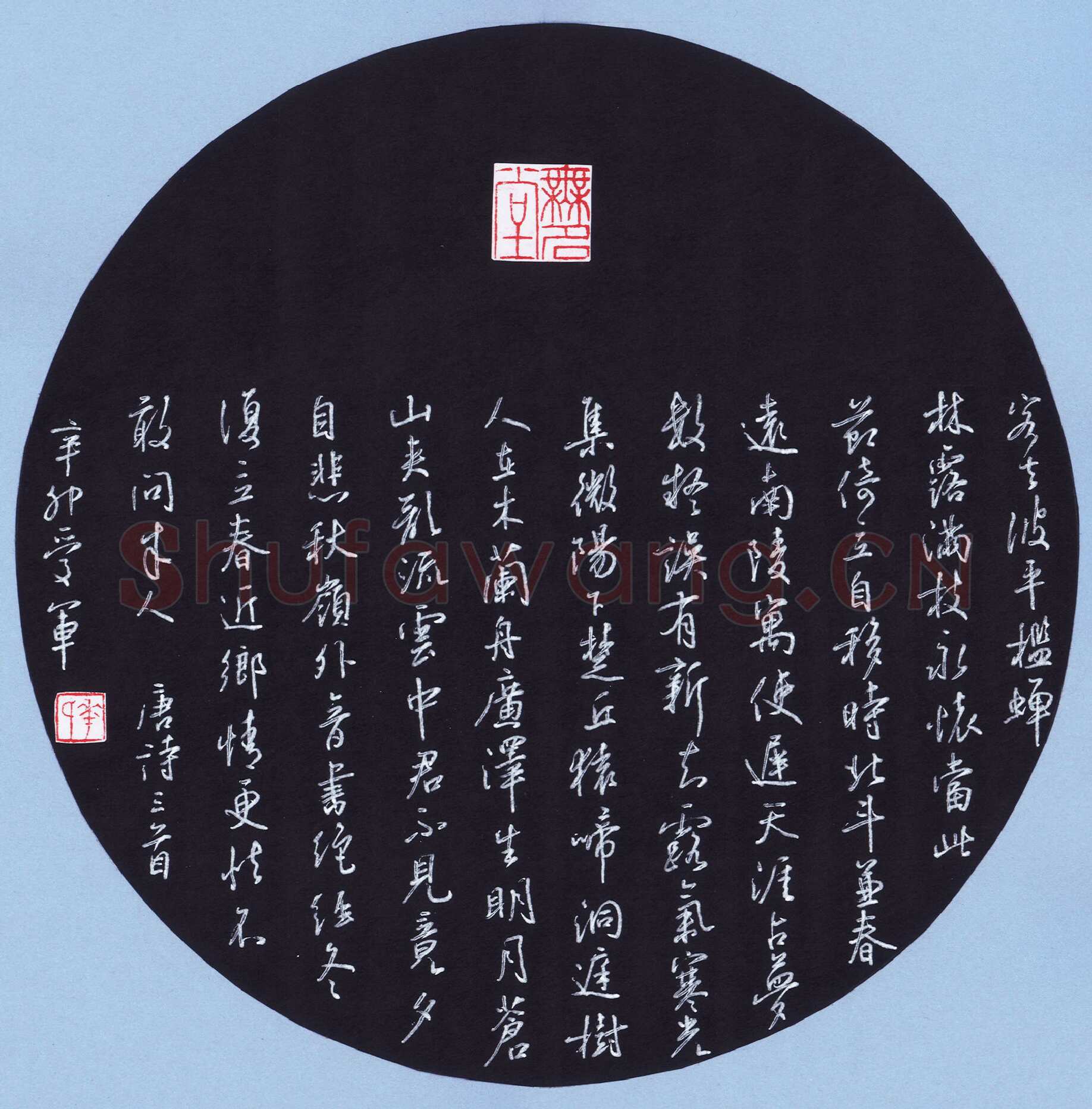 花爱军硬笔行书唐诗三首,花爱军硬笔书法作品
