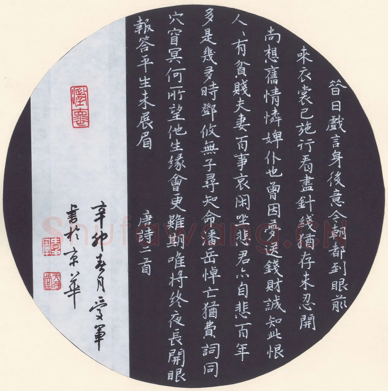 花爱军硬笔楷书唐诗二首,花爱军硬笔书法作品