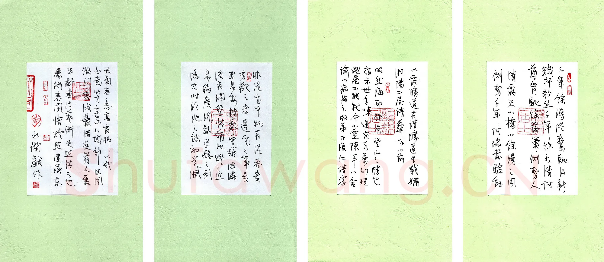 李永杰硬笔行草册页,李永杰硬笔书法作品
