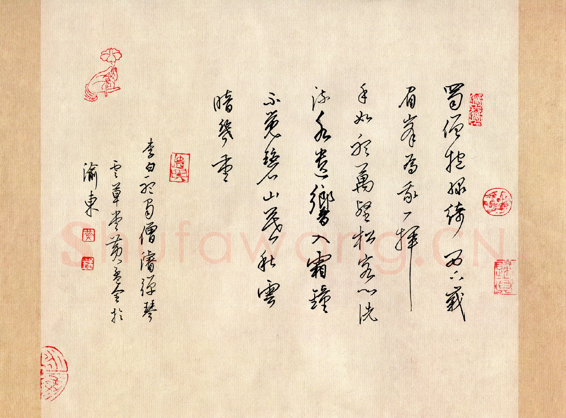 黄孟全硬笔行书李白诗听蜀僧濬弹琴,黄孟全硬笔书法作品