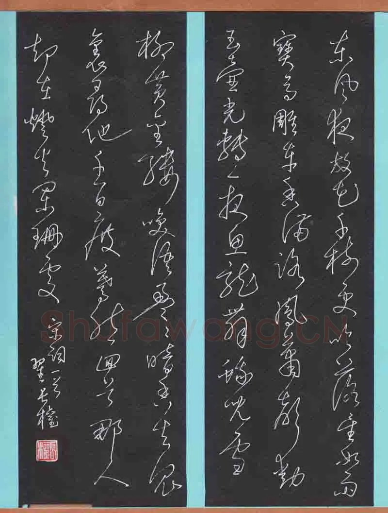 翟长权硬笔草书宋词一首,翟长权硬笔书法作品