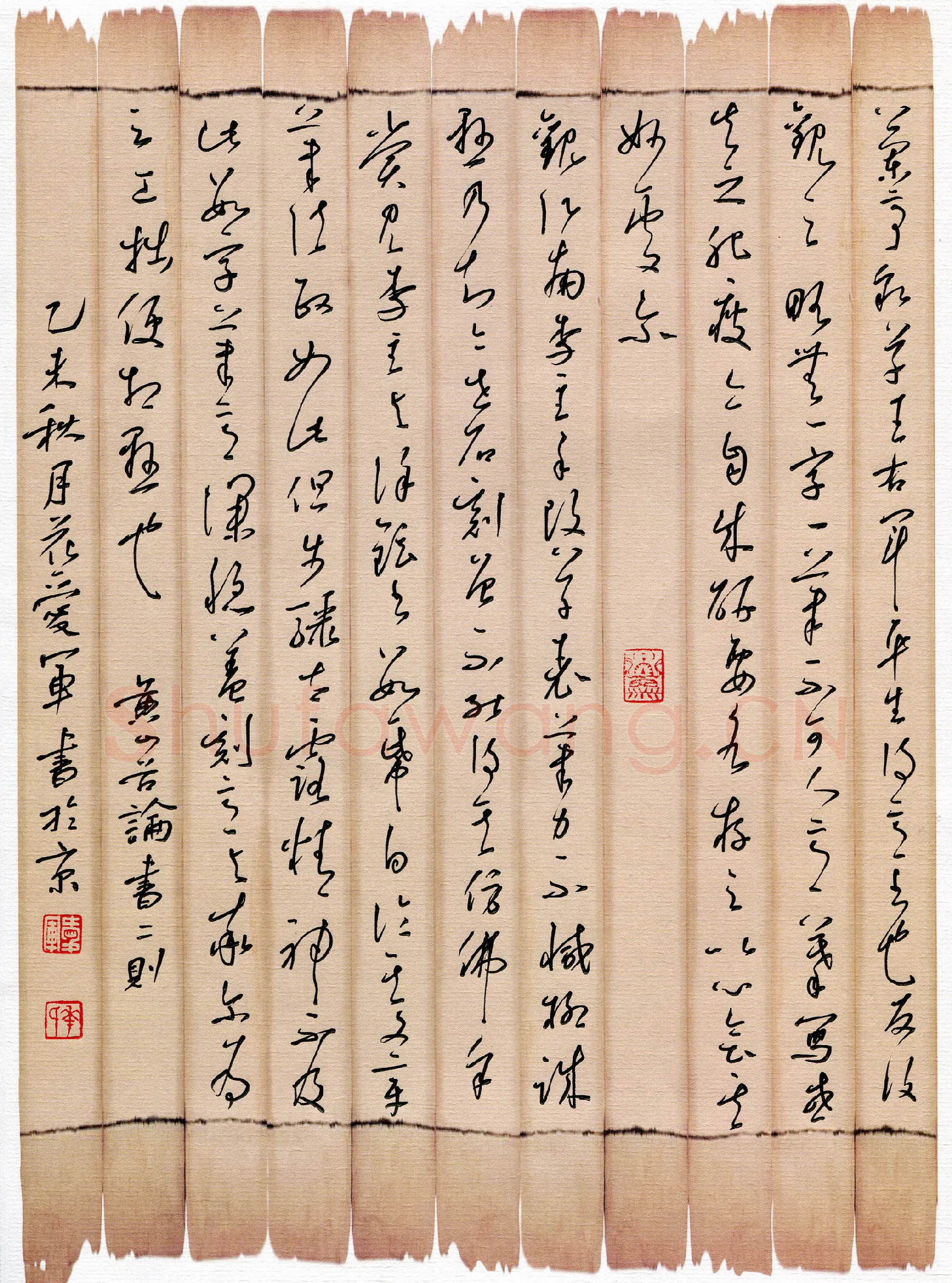 花爱军硬笔草书黄山谷论书二则,花爱军硬笔书法作品