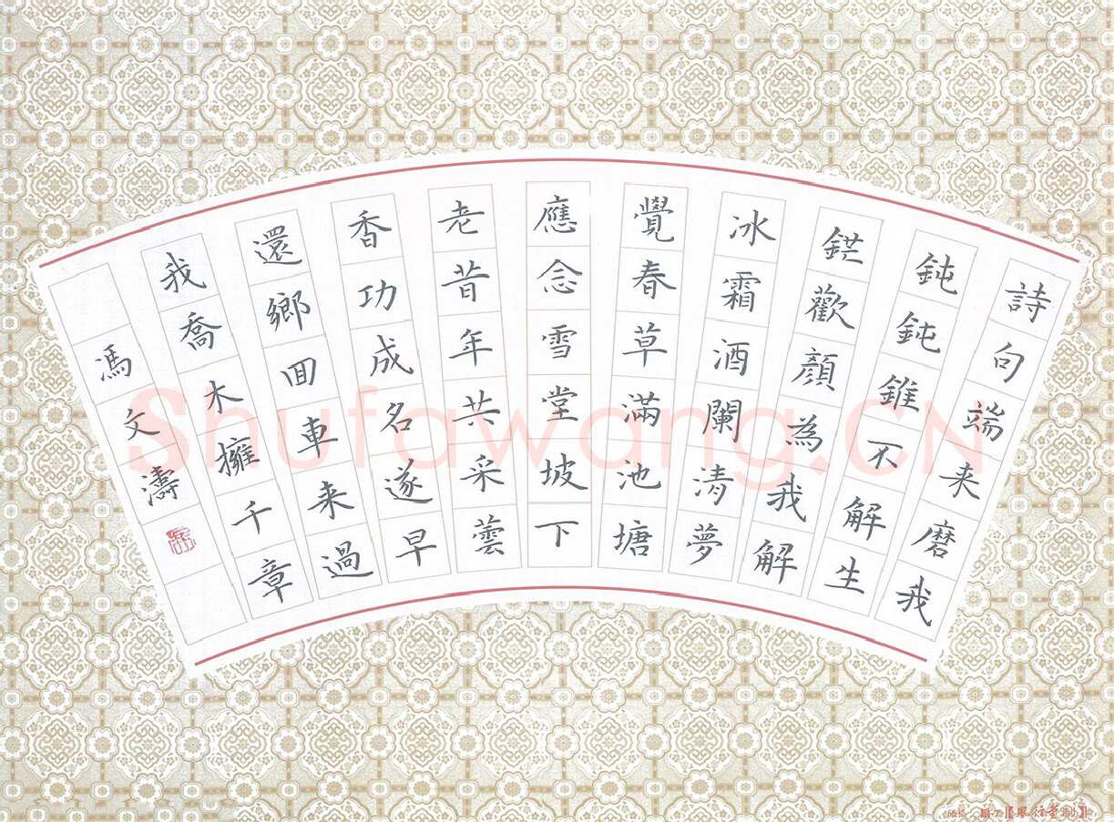 冯文涛硬笔楷书苏轼词临江仙,冯文涛硬笔书法作品