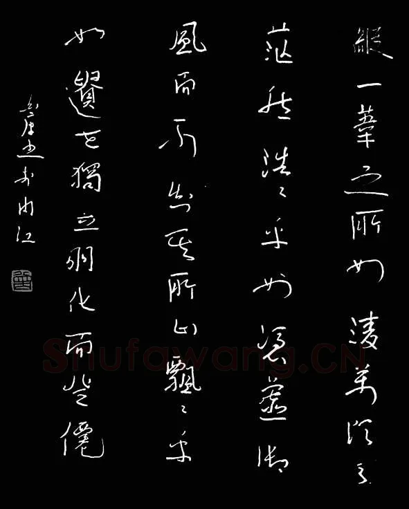 曾白康硬笔草书,硬笔书法作品