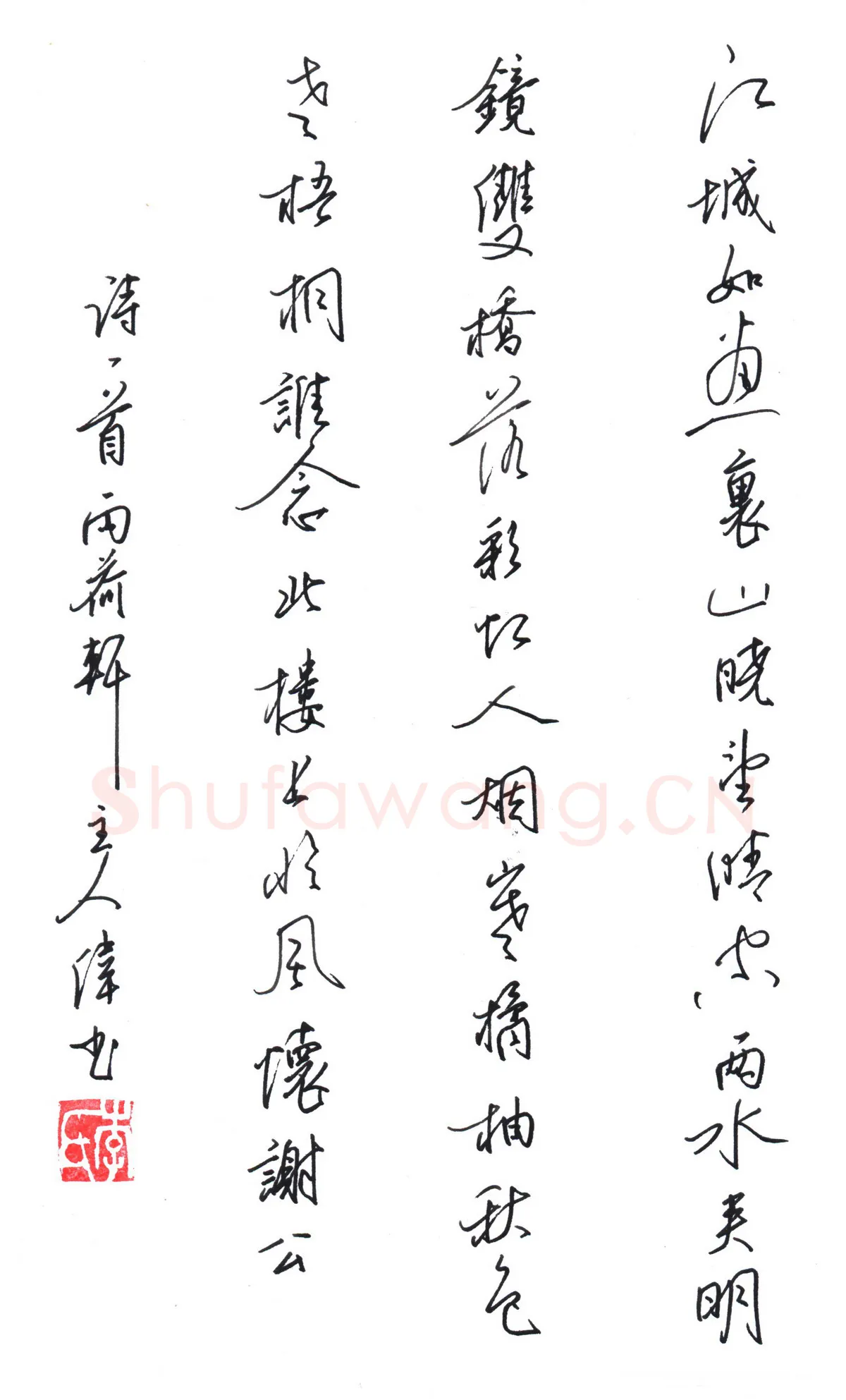 李伟硬笔行书诗一首,李伟硬笔书法作品