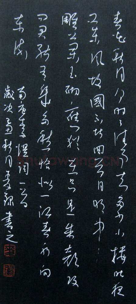 麦录硬笔草书李煜词一首,麦录硬笔书法作品