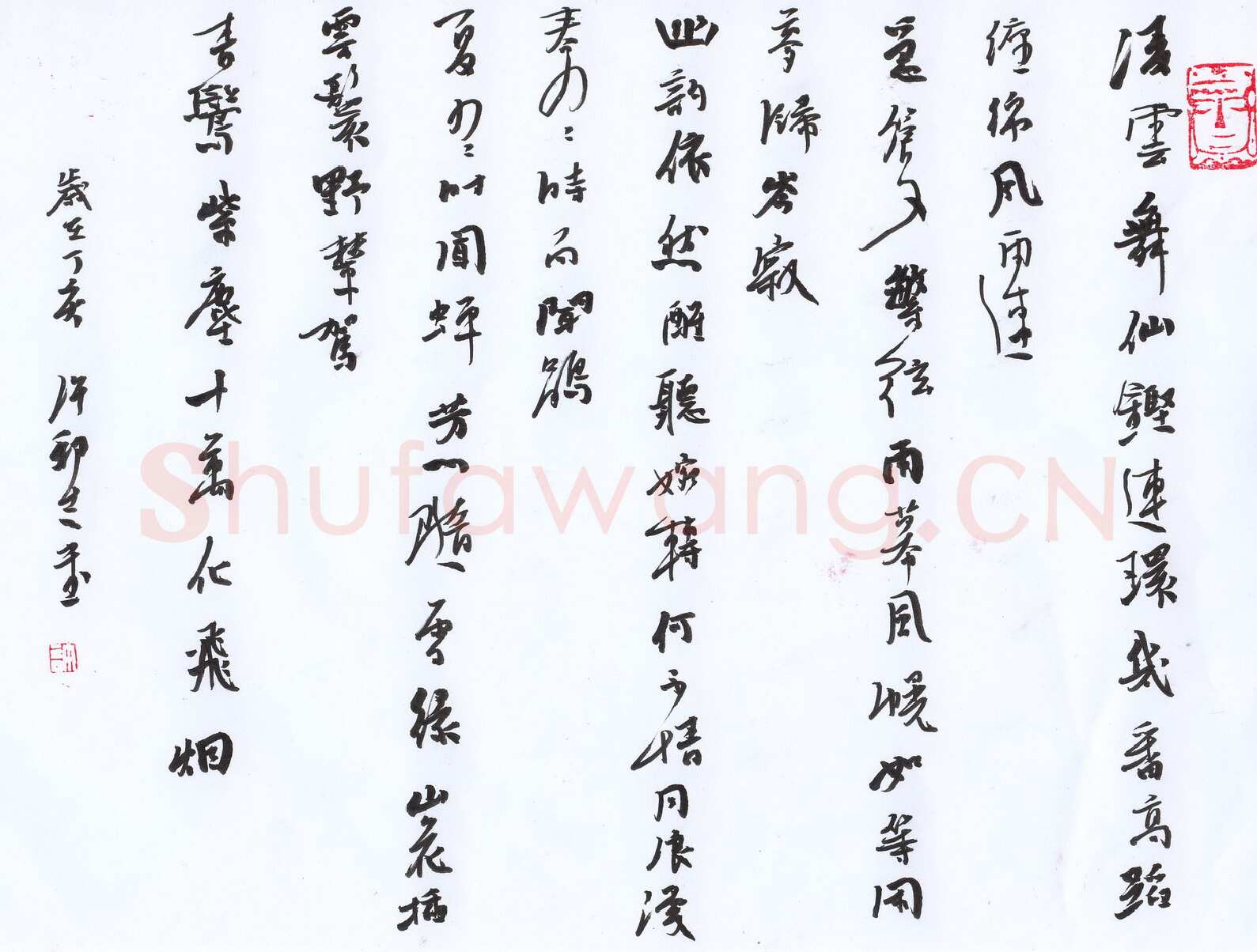 许邦志硬笔行书凌云舞仙铿连环,许邦志硬笔书法作品