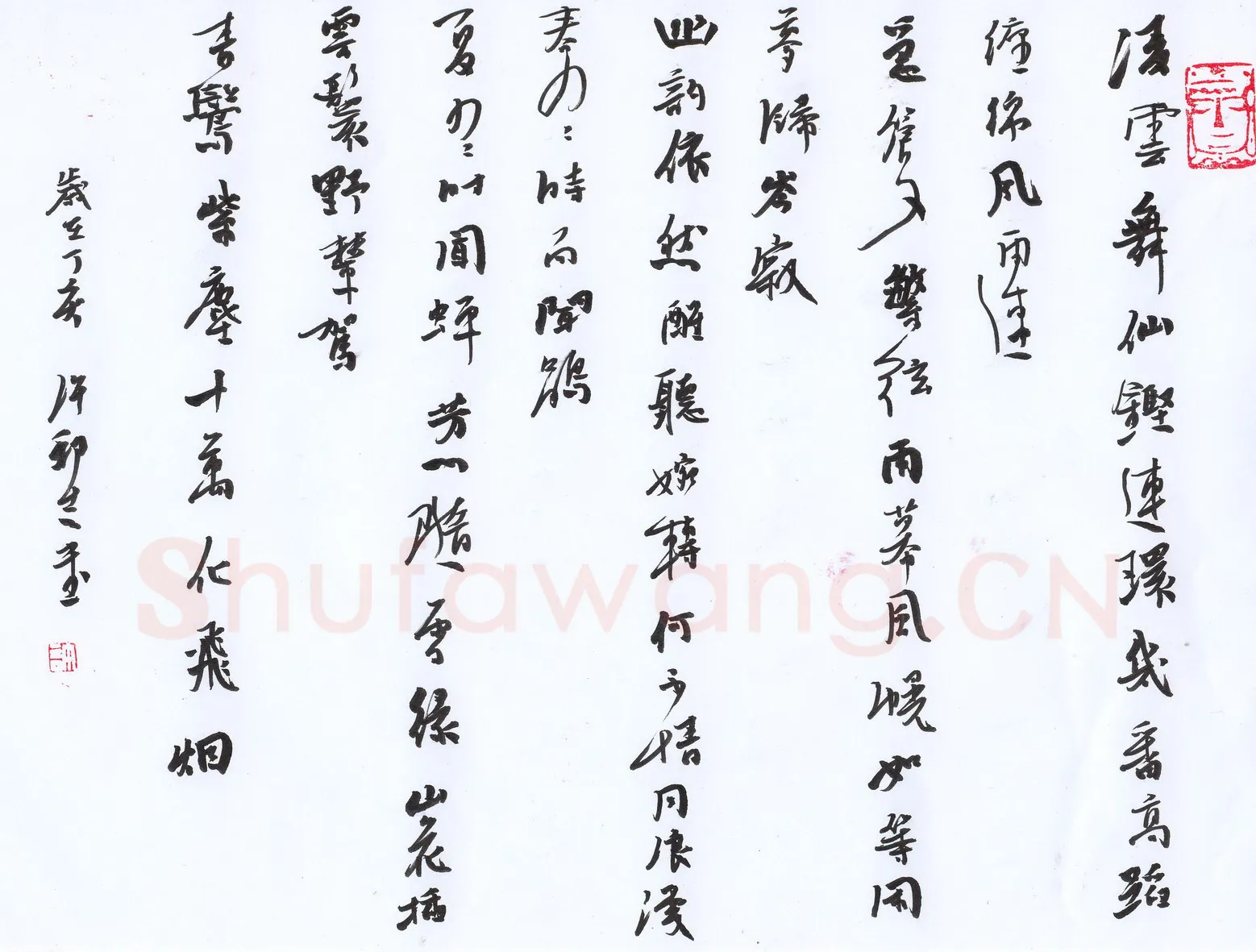 许邦志硬笔行书凌云舞仙铿连环,许邦志硬笔书法作品