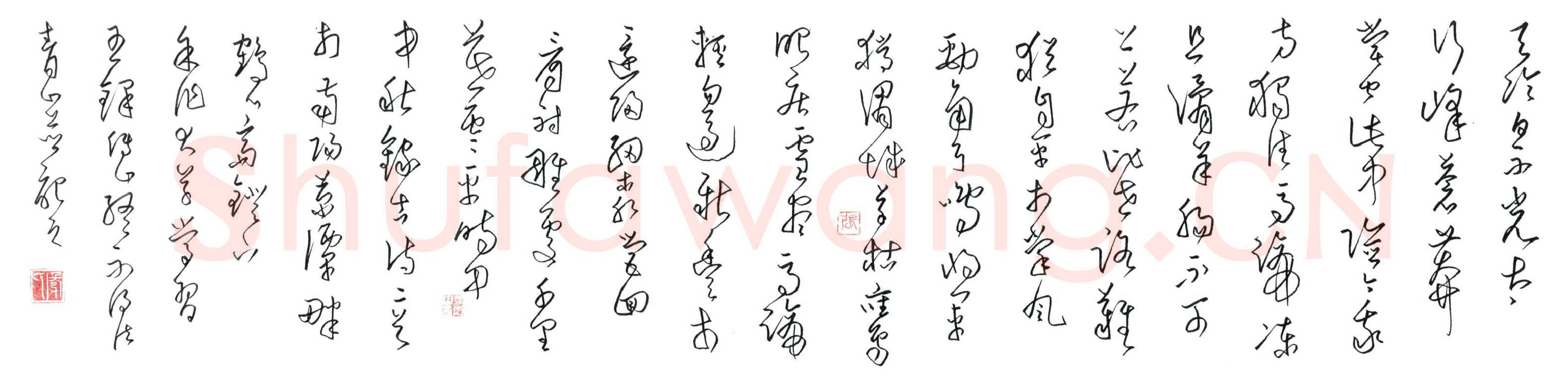 张青山硬笔大草录古诗二首,张青山硬笔书法作品