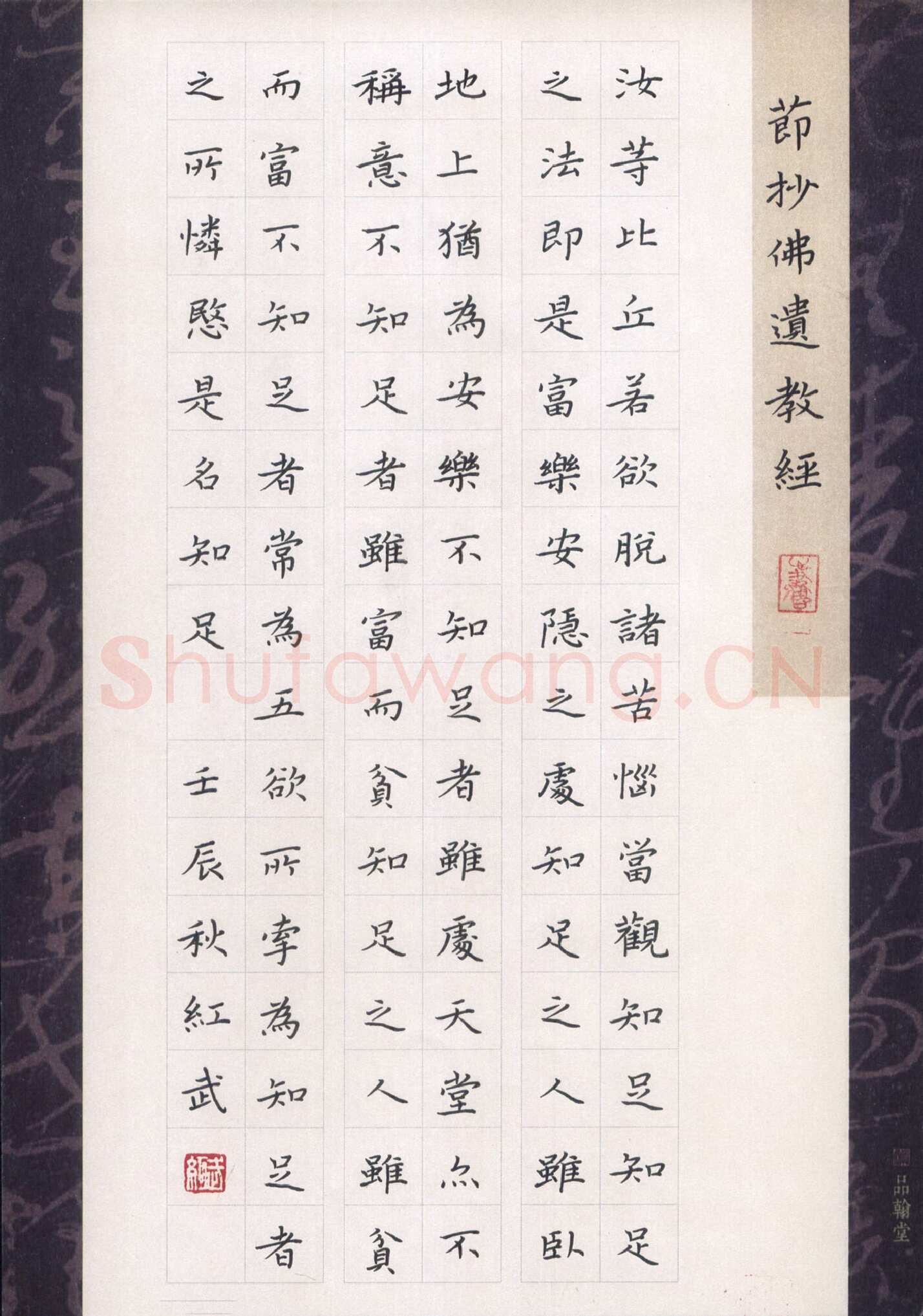 田红武硬笔楷书节抄佛遗教经,田红武硬笔书法作品