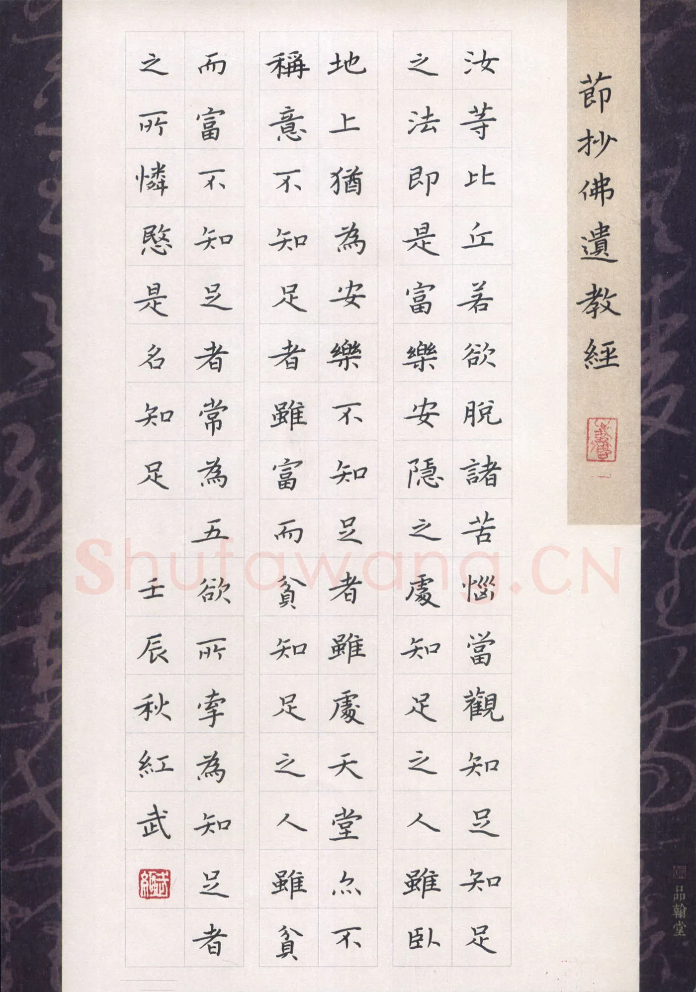 田红武硬笔楷书节抄佛遗教经,田红武硬笔书法作品