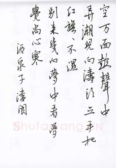 陈文轩硬笔行书宋词小册,陈文轩硬笔书法作品