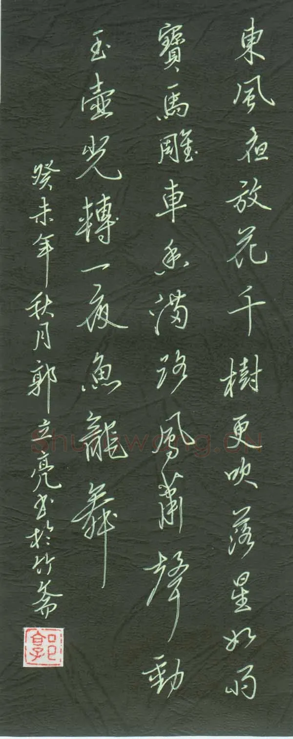 郭立亮硬笔行书辛弃疾词一首=,硬笔书法作品