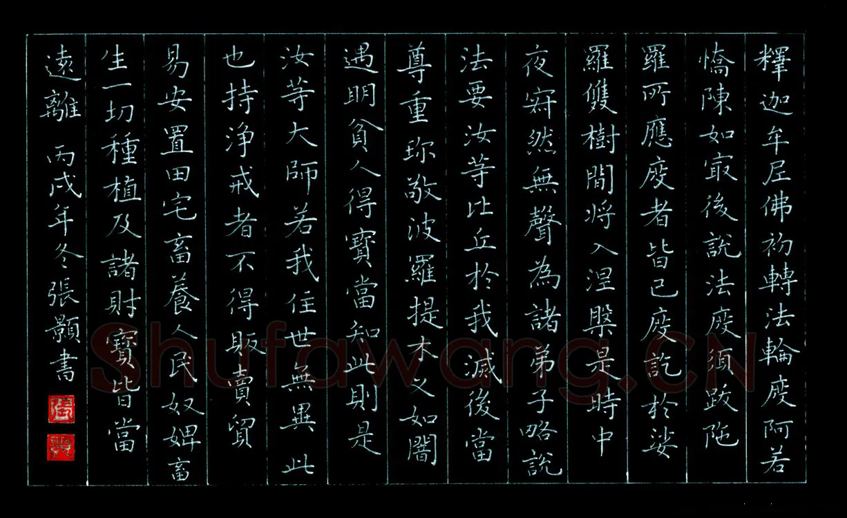 张颢硬笔楷书释加牟尼,张颢硬笔书法作品
