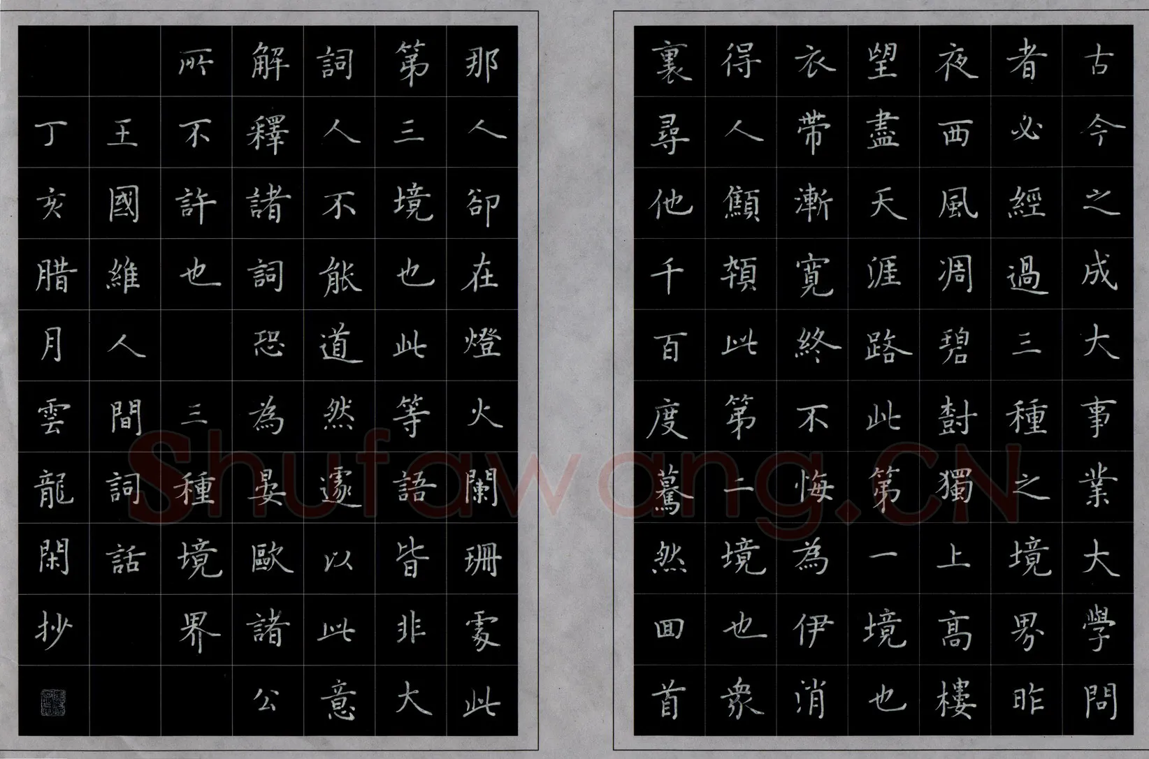罗云龙硬笔楷书王国维人间词话,罗云龙硬笔书法作品