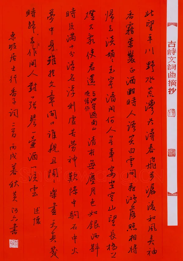 黄阿六硬笔行书东坡行香子词二首,黄阿六硬笔书法作品
