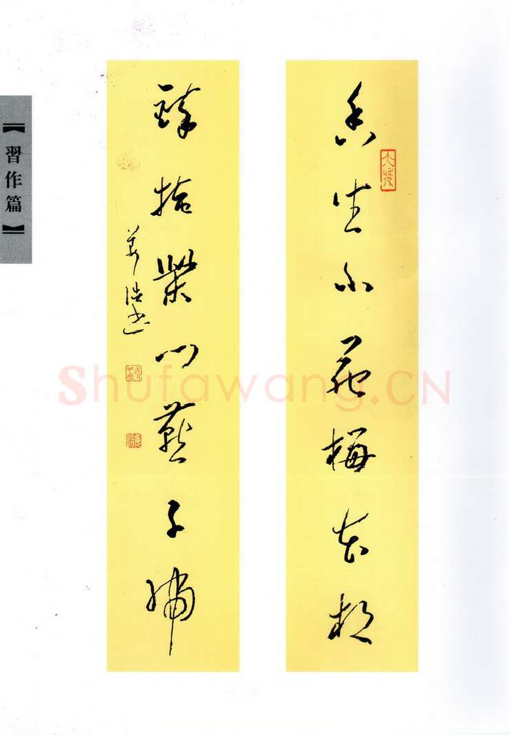 姜浩硬笔行书七言联,姜浩硬笔书法作品