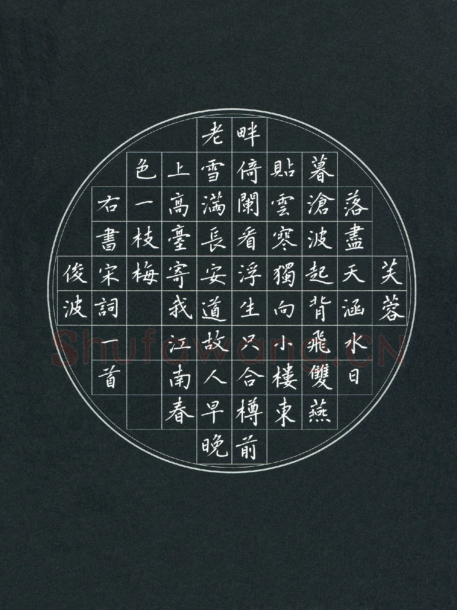 隋俊波硬笔楷书宋词一首,隋俊波硬笔书法作品