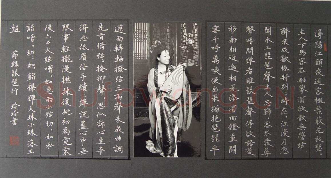 何玲玲硬笔楷书节录白居易琵琶行,硬笔书法作品