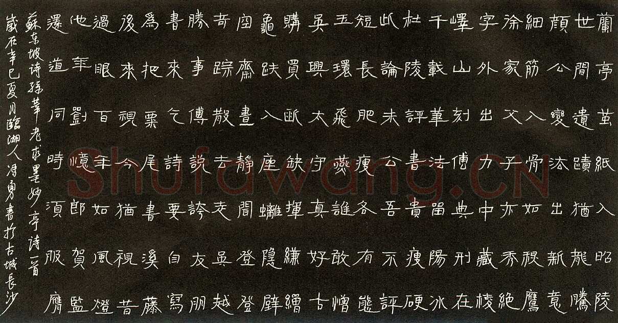 冯勇硬笔录苏东坡诗一首 硬笔书法作品欣赏
