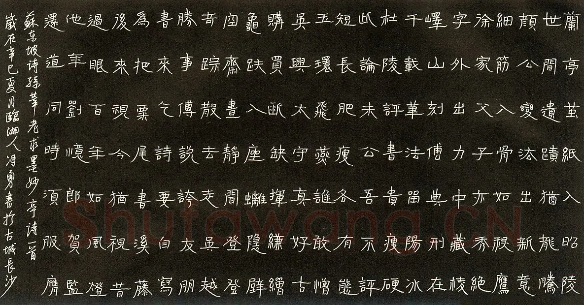 冯勇硬笔录苏东坡诗一首 硬笔书法作品欣赏