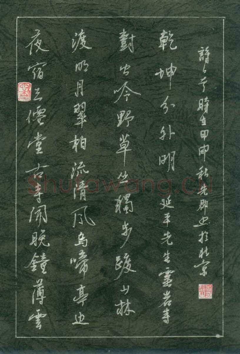 陈先郡硬笔行书诗一首,陈先郡硬笔书法作品