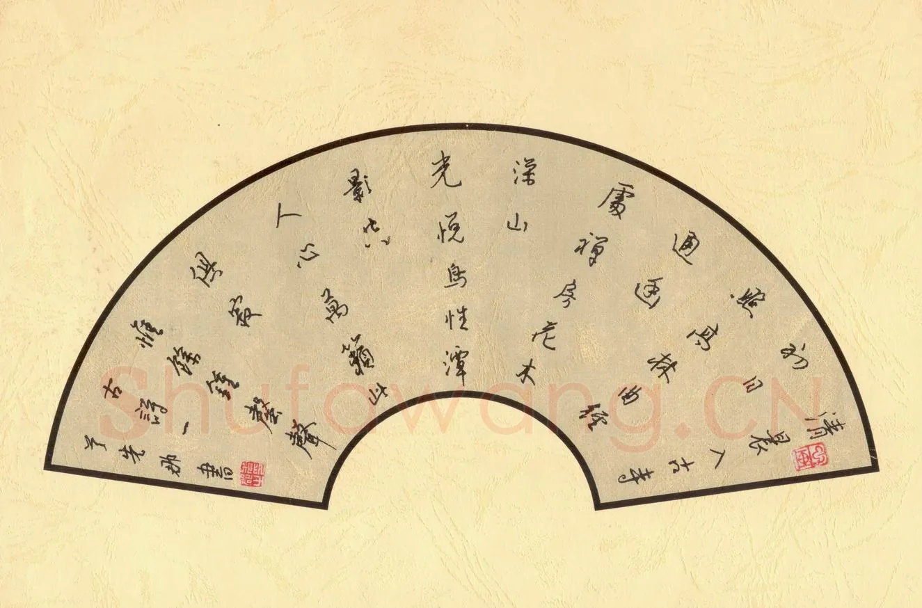 陈先郡硬笔行书常建诗一首,陈先郡硬笔书法作品