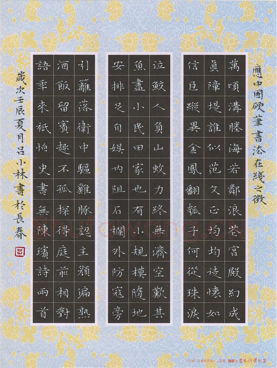吕小林硬笔楷书陈瑸诗两首,吕小林硬笔书法作品