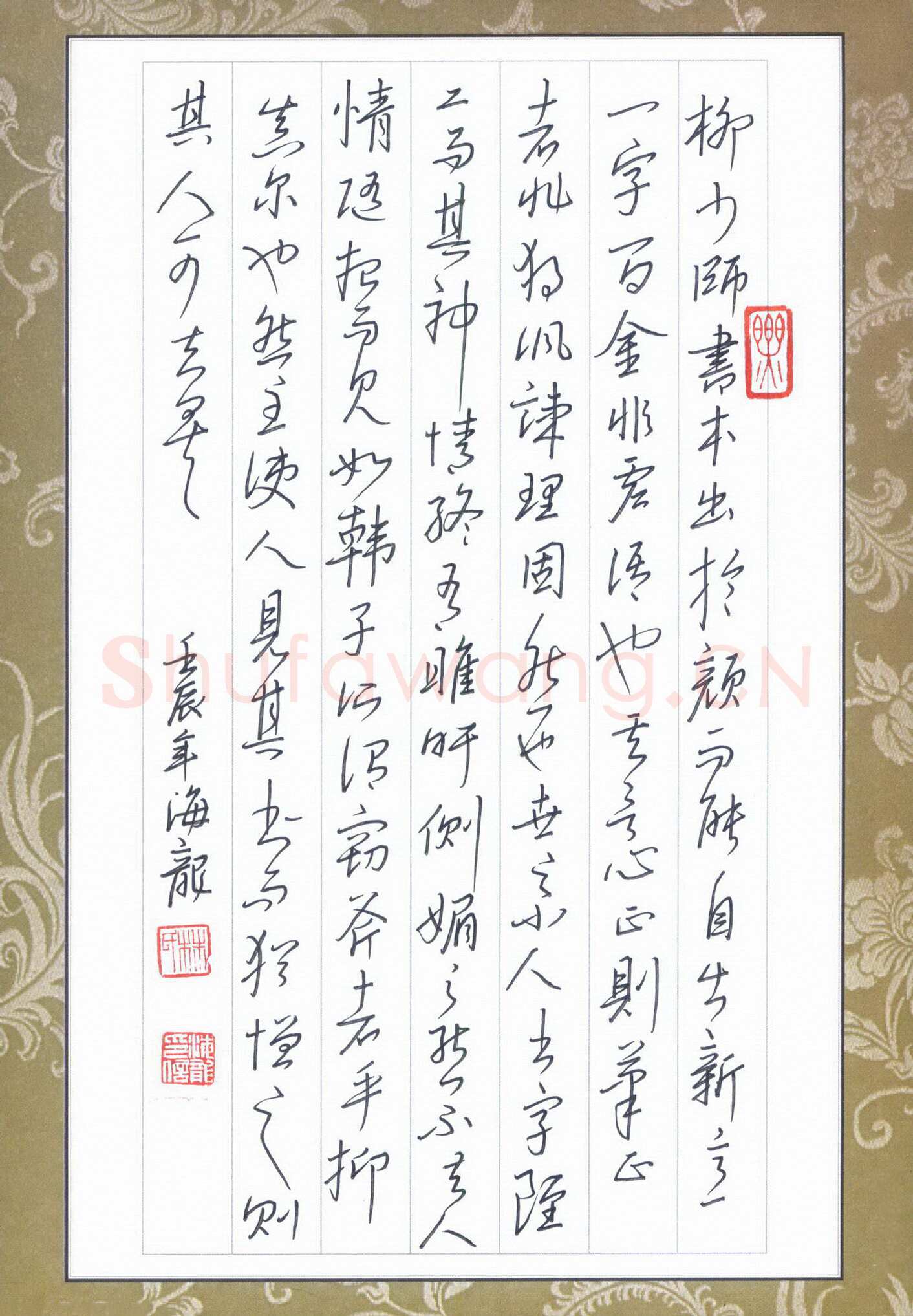 林海龙硬笔行书书论选抄柳少师书,林海龙硬笔书法作品