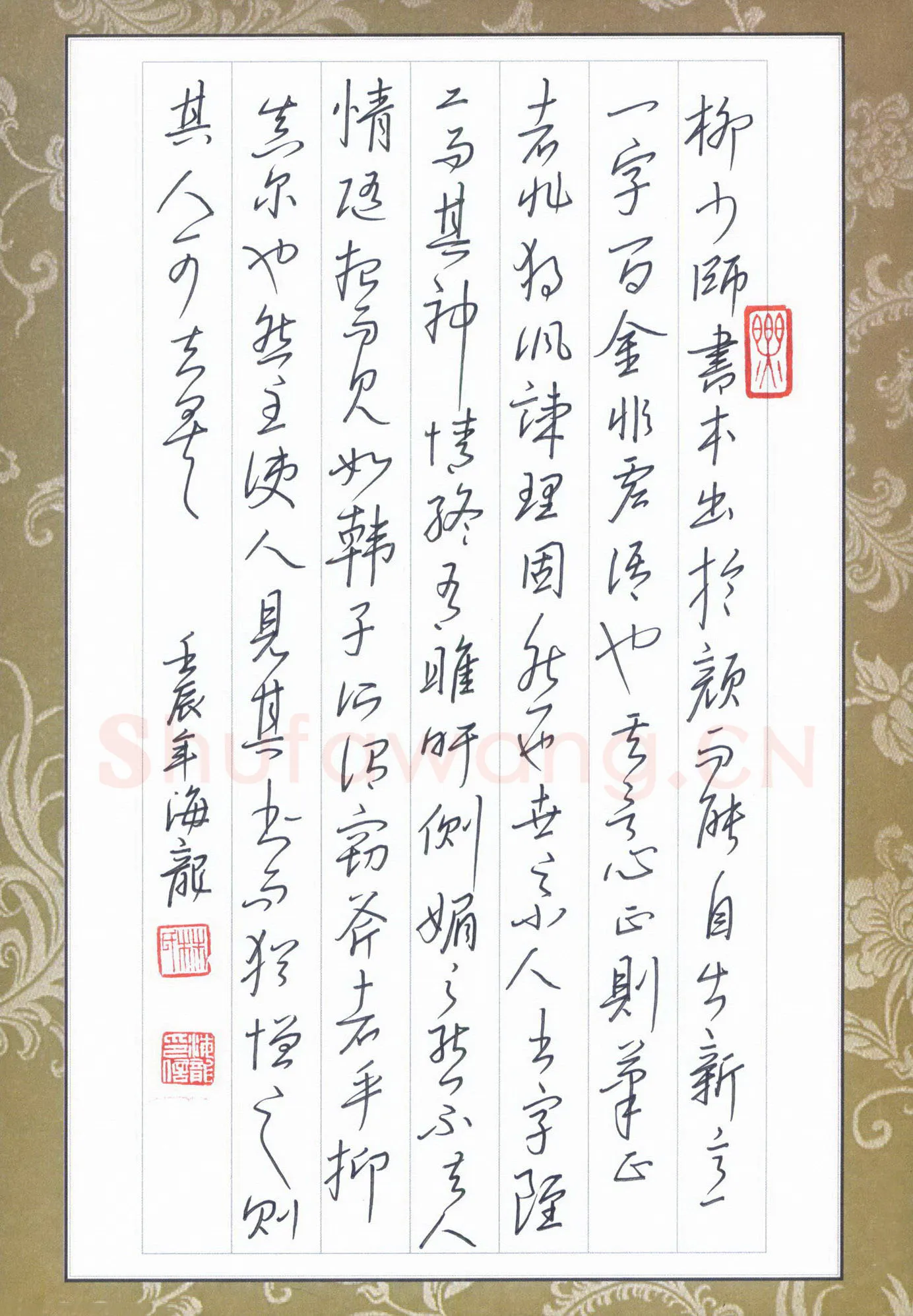林海龙硬笔行书书论选抄柳少师书,林海龙硬笔书法作品