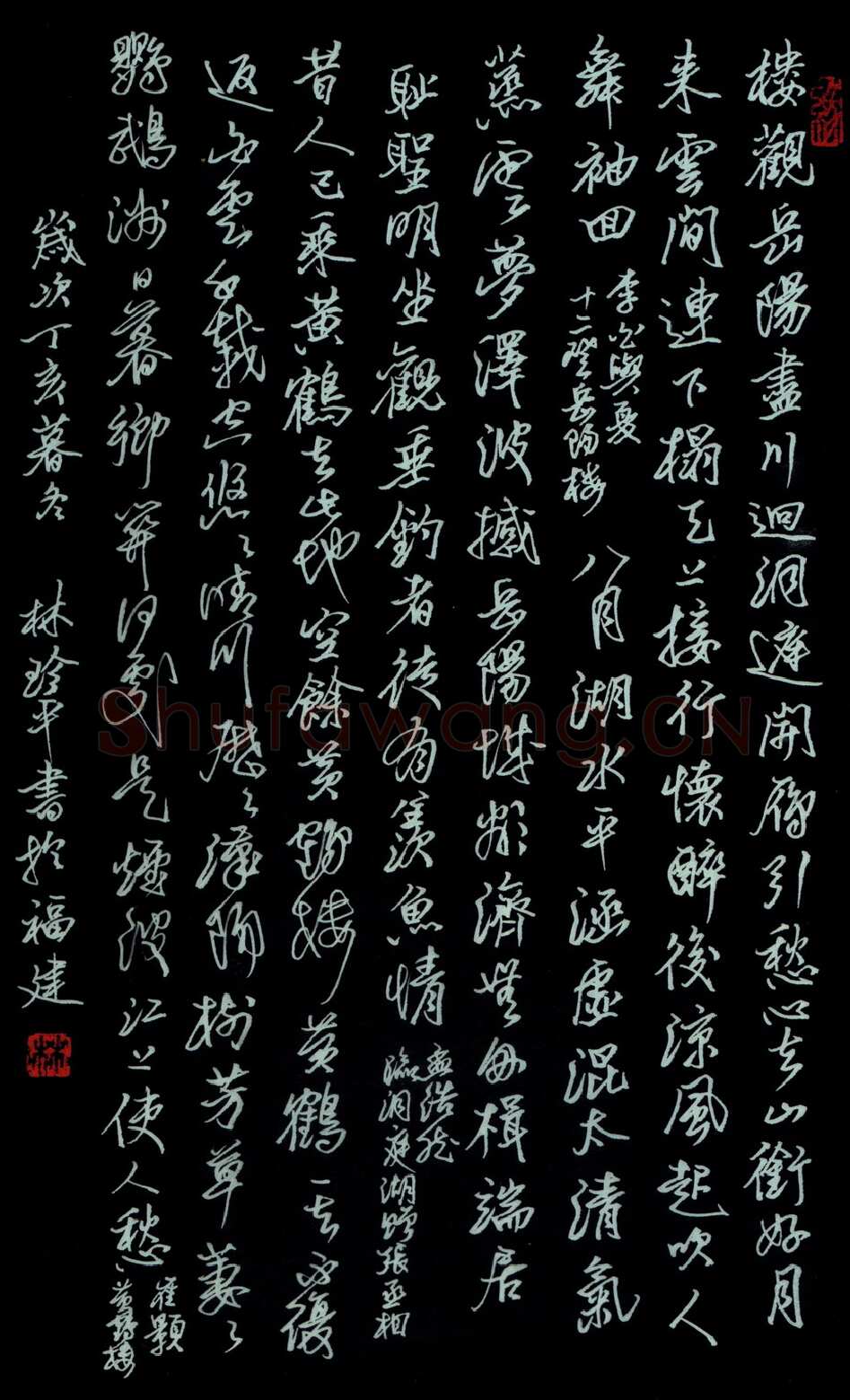 林珍平硬笔行书唐诗三首,林珍平硬笔书法作品