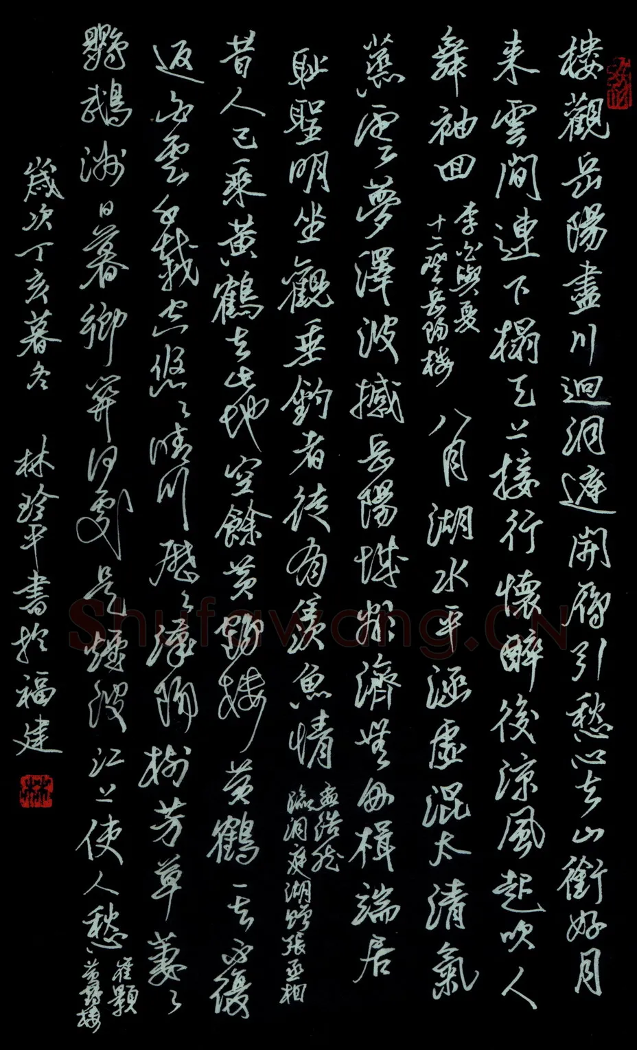林珍平硬笔行书唐诗三首,林珍平硬笔书法作品