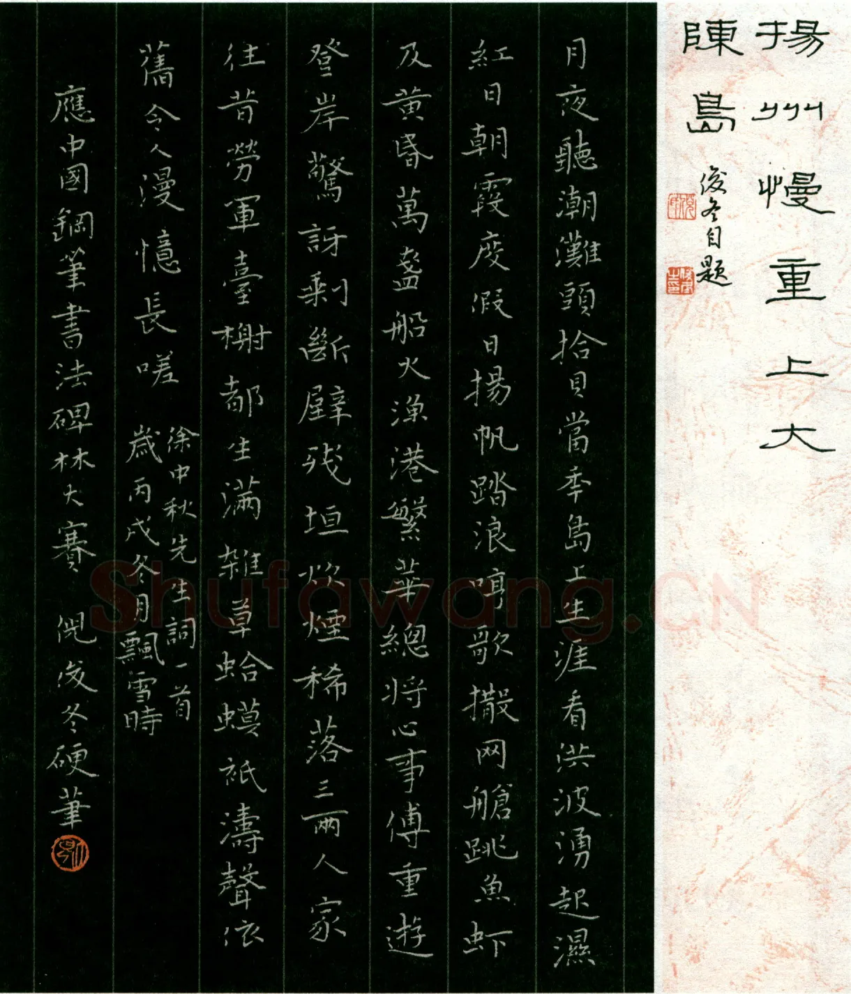倪俊冬硬笔楷书红楼梦诗选 硬笔书法作品欣赏