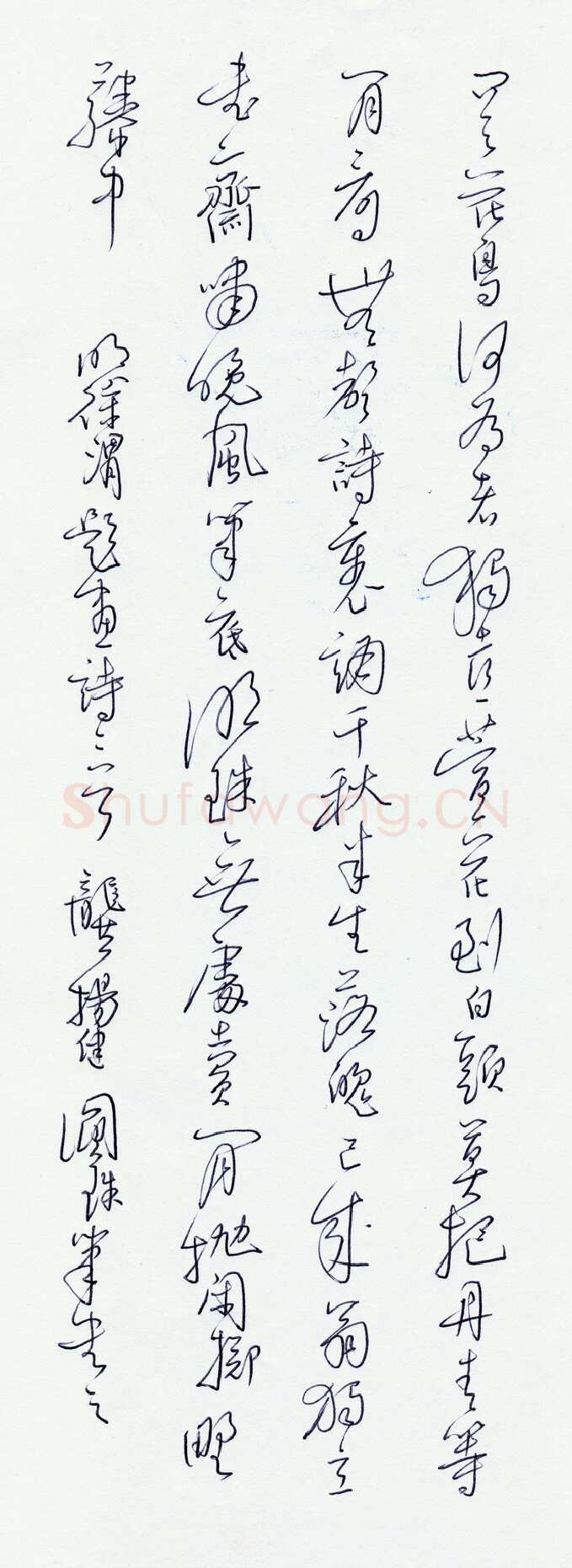 龚扬健硬笔行草徐渭题画诗二首,龚扬健硬笔书法作品