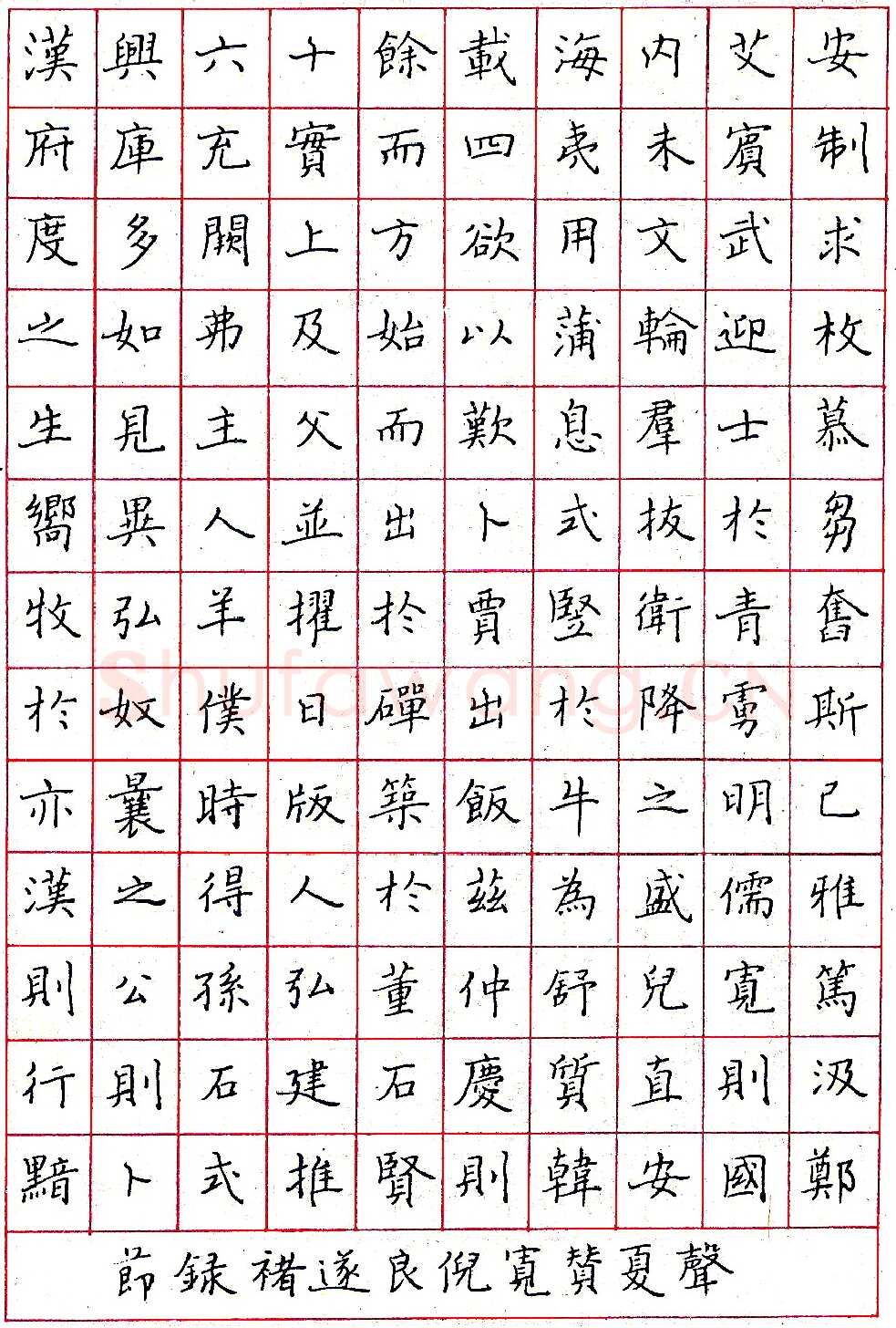 夏声圆珠笔节录褚遂良《倪宽赞》硬笔书法作品欣赏