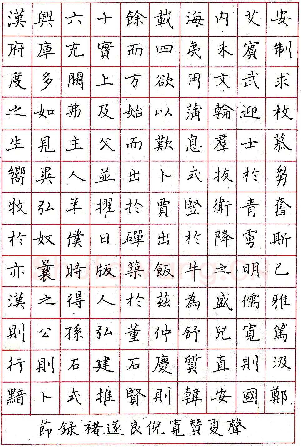 夏声圆珠笔节录褚遂良《倪宽赞》硬笔书法作品欣赏