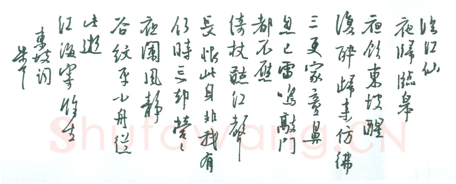 朱星星[行书东坡词临江仙］,朱星星硬笔书法作品