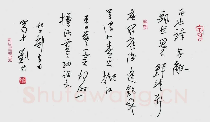 刘柱硬笔行草杜甫诗春日,硬笔书法作品