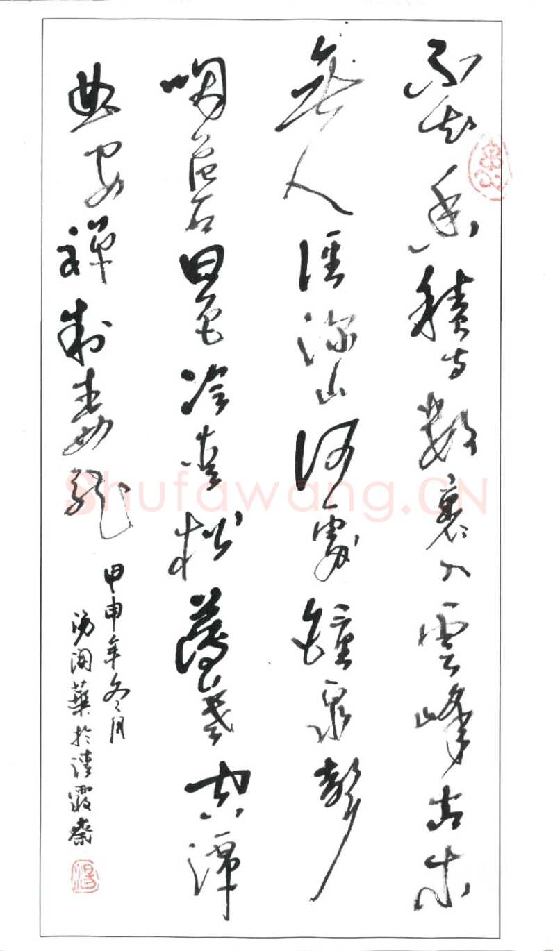 汤开华硬笔草书王维诗,硬笔书法作品