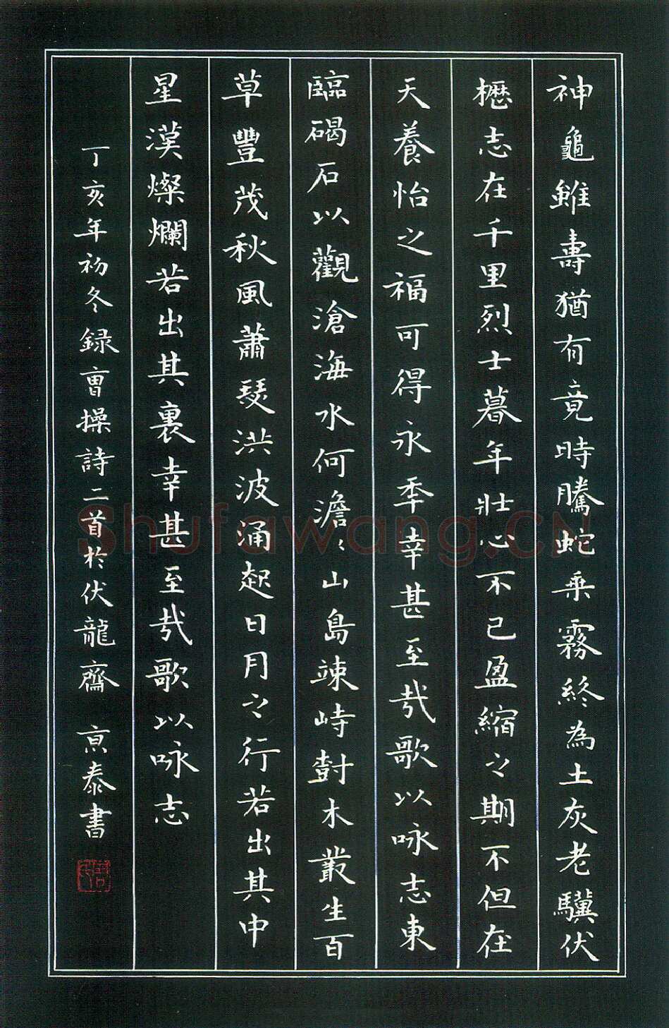 周京泰硬笔楷书吴文英词高阳台 硬笔书法作品欣赏