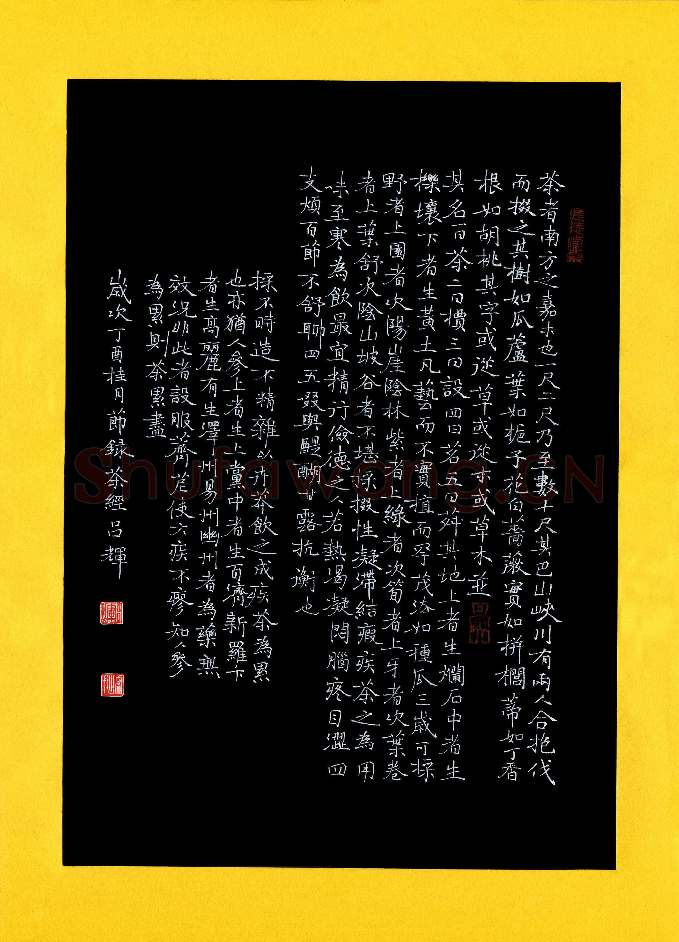 吕辉硬笔楷书节录茶经,吕辉硬笔书法作品