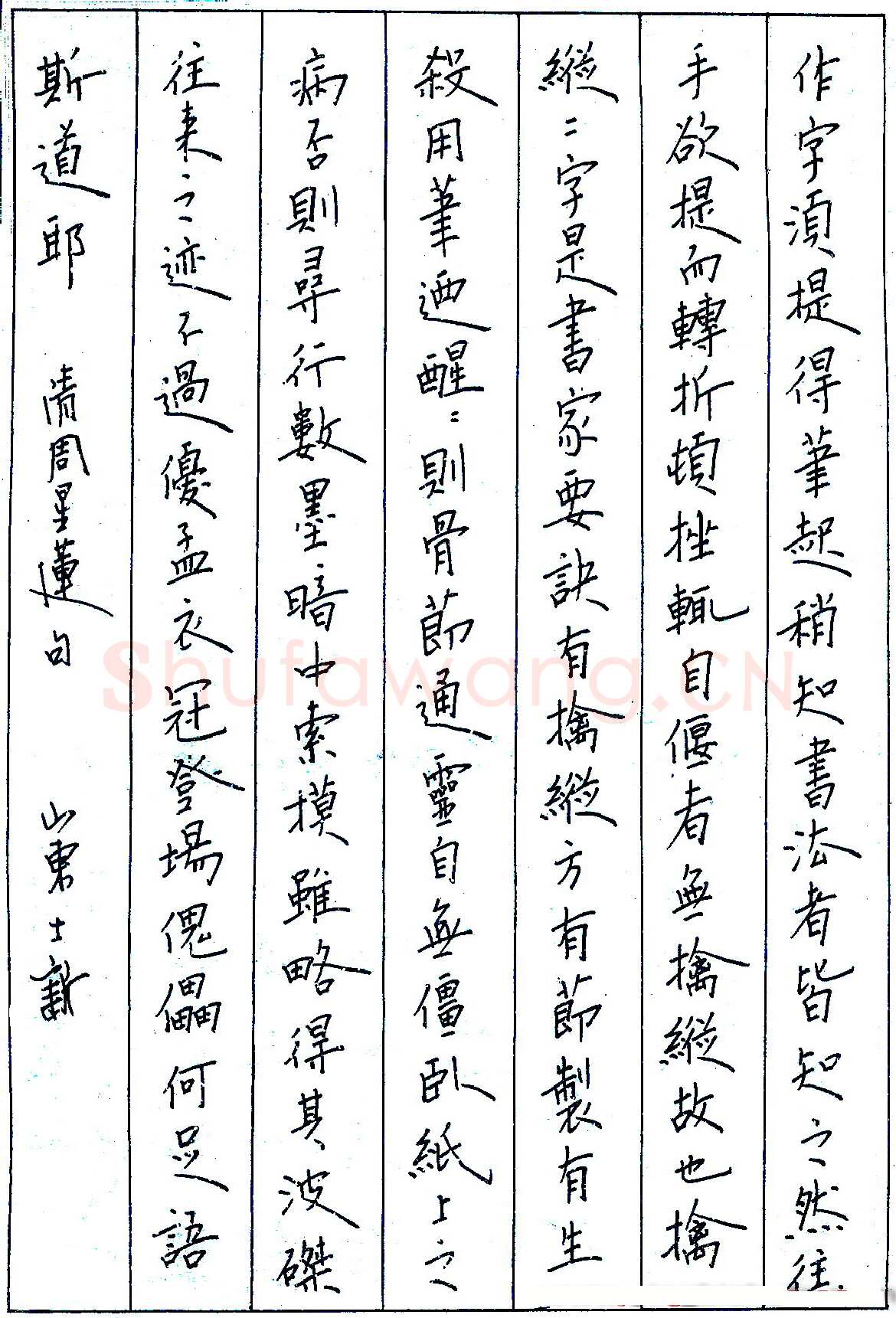 张士新硬笔录清周星莲句 硬笔书法作品欣赏