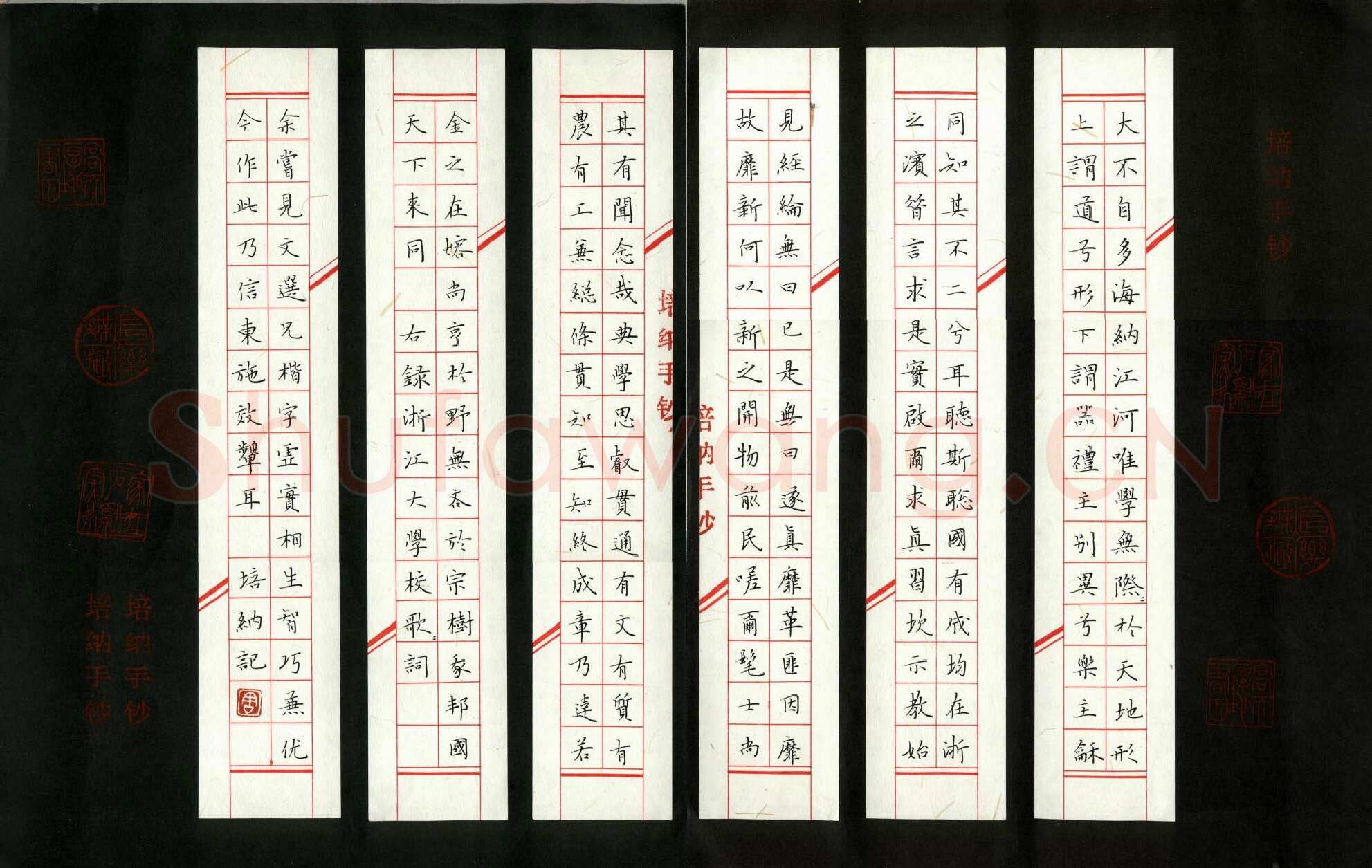 周培纳硬笔楷书浙江大学校歌歌词,周培纳硬笔书法作品