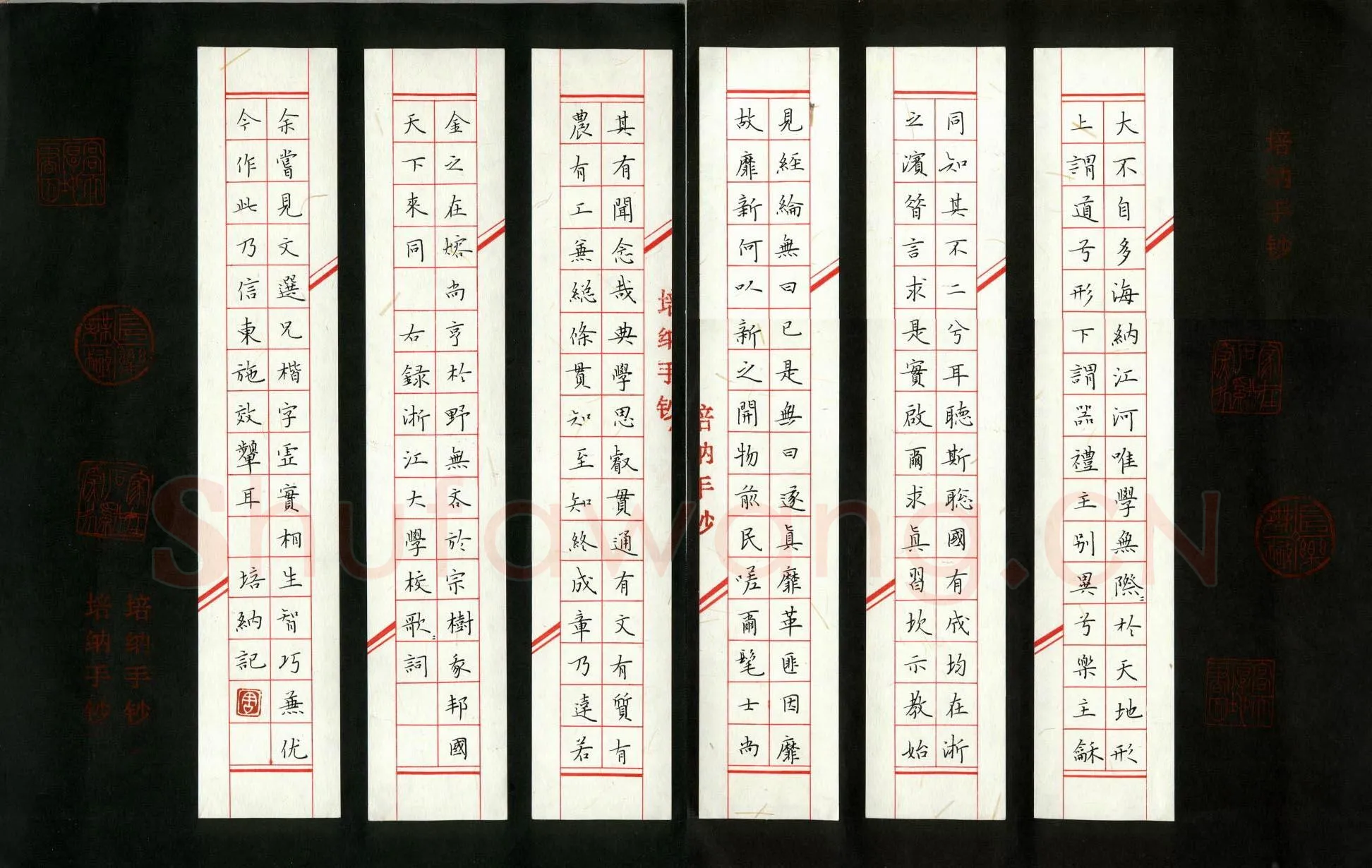 周培纳硬笔楷书浙江大学校歌歌词,周培纳硬笔书法作品