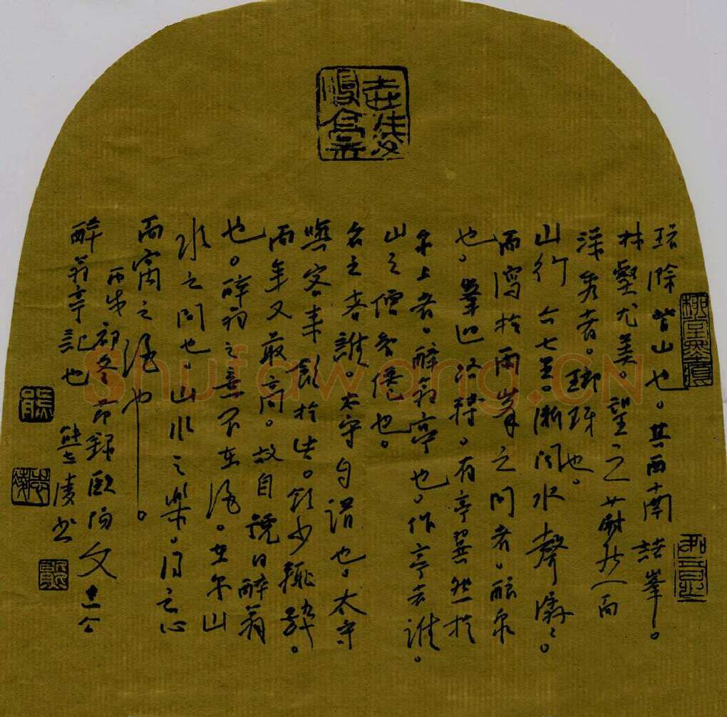 熊志凌硬笔行草欧阳修醉翁亭记,熊志凌硬笔书法作品