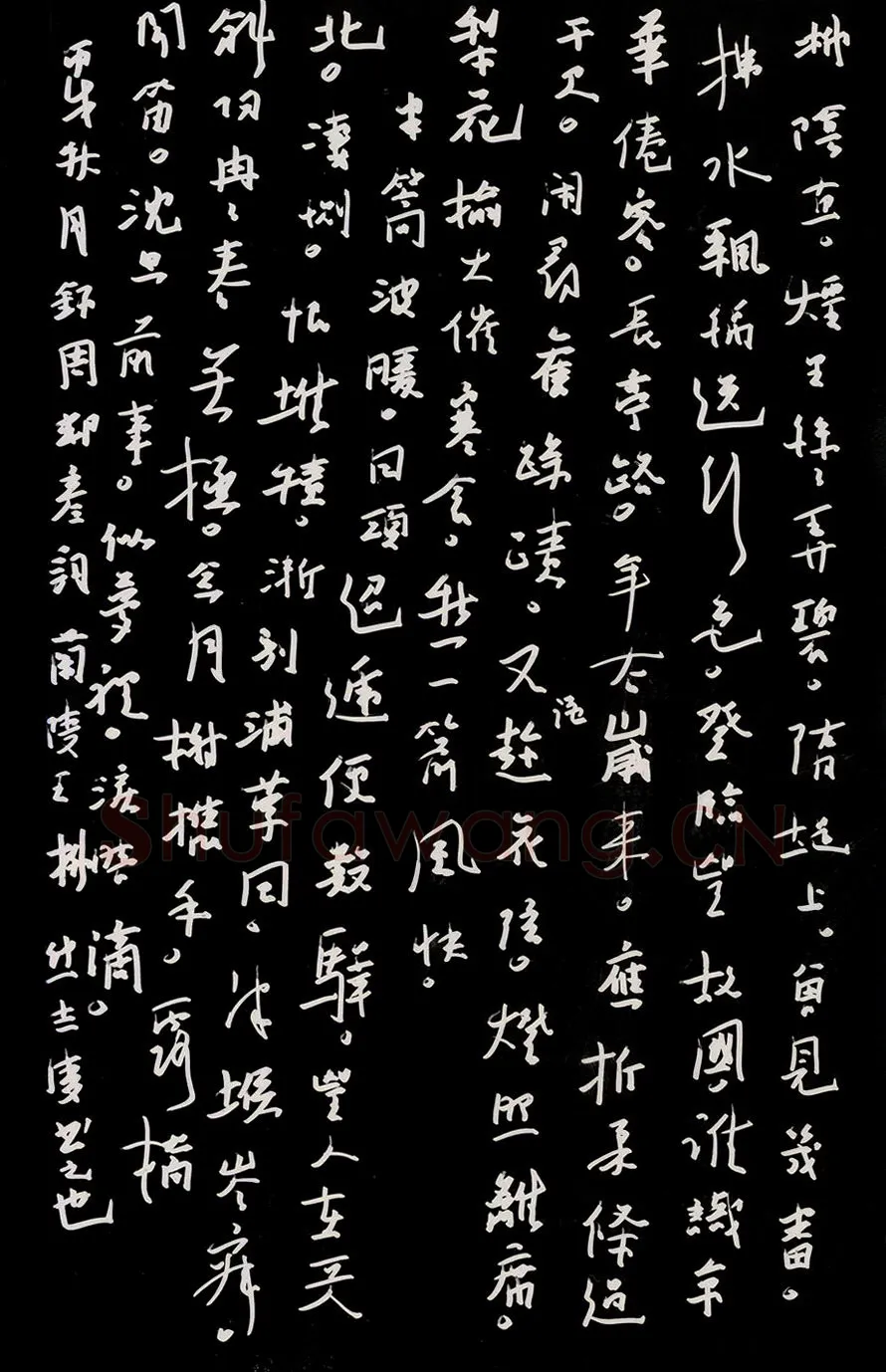 熊志凌硬笔行草周邦彦词兰陵王,熊志凌硬笔书法作品